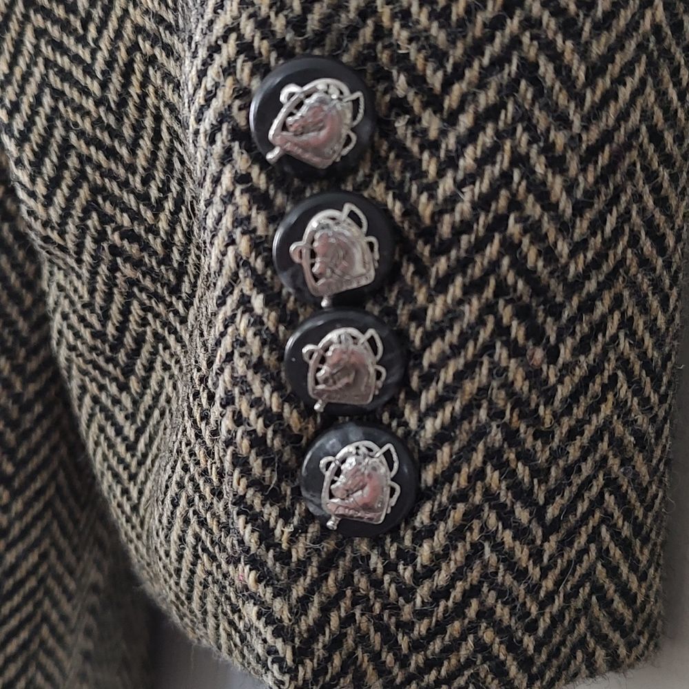 Lauren Ralph Lauren Houndstooth wool tweed blazer jacket Sz 8P - Picture 7 of 7